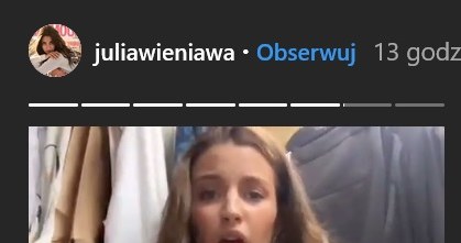 Julia Wieniawa zażartowała z fanów /Screen z Insta Story /Instagram