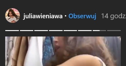 Julia Wieniawa zażartowała z fanów /Screen z Insta Story /Instagram