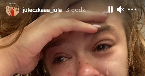 Julia Wróblewska jest wstrząśnięta tym, co się stało /Screen z instastory z profilu www.instagram.com/juleczkaaa_jula /Instagram