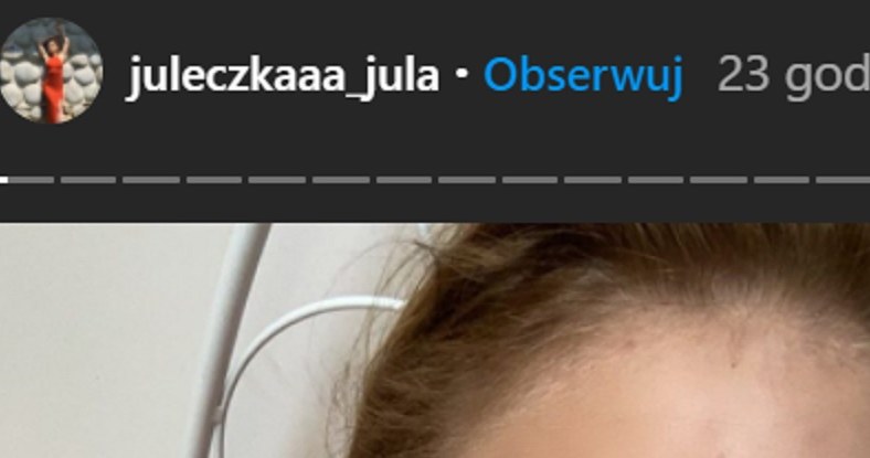 Julia Wróblewska o swoich problemach informowała fanów na bieżąco za pośrednictwem mediów społecznościowych /Instagram