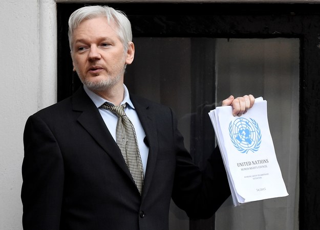 Julian Assange. Zdjęcie archiwalne z 2017 roku /	FACUNDO ARRIZABALAGA /PAP/EPA
