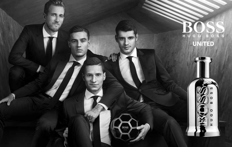 Juliann Draxler, Philippe Coutinho, Harry Kane i Alvaro Morat w kampanii BOSS /materiały prasowe