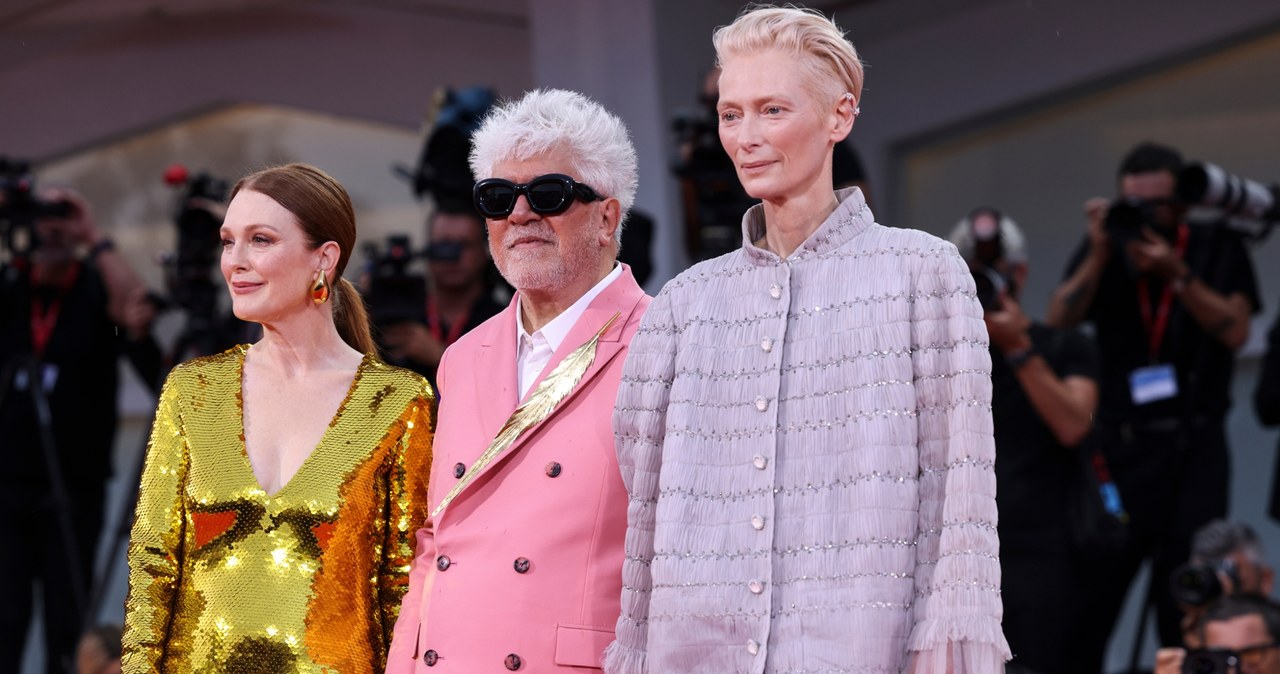 Julianne Moore, Pedro Almodovar i Tilda Swinton /Stefania D'Alessandro/WireImage /Getty Images