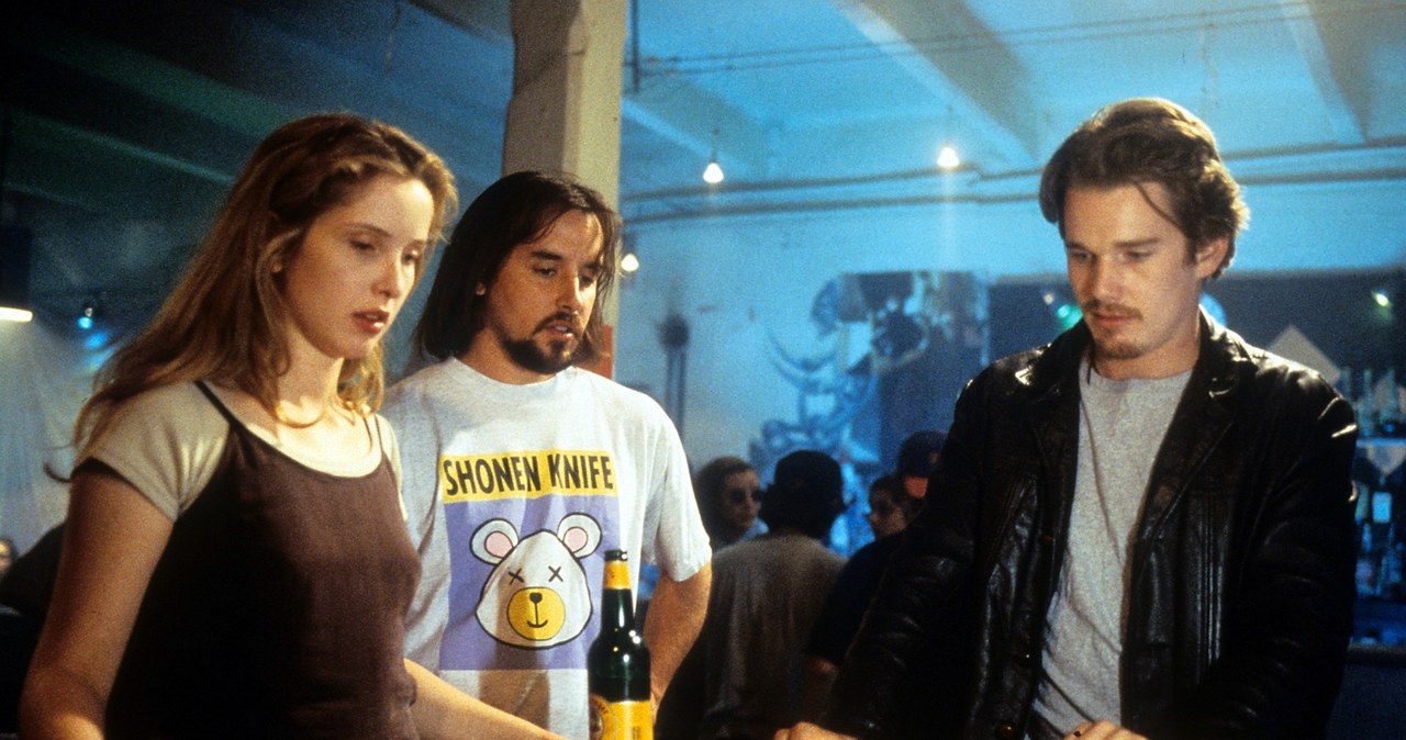 Julie Delpy, Richard Linklater i Ethan Hawke na planie filmu "Przed wschodem słońca" /Archive Photos / Stringer /Getty Images