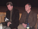 Juliusz Machulski i Marek Kondrat podczas konferencji prasowej, fot. INTERIA.PL /