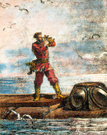 Juliusz Verne, Kapitan Nemo, ilustracja do książki Dwadzieścia tysięcy mil podmorskiej żeglugi /Encyklopedia Internautica