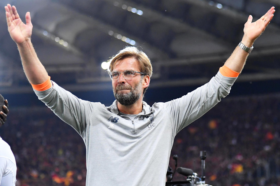 Jurgen Klopp cieszący się z awansu do finału Ligi Mistrzów /ETTORE FERRARI /PAP/EPA