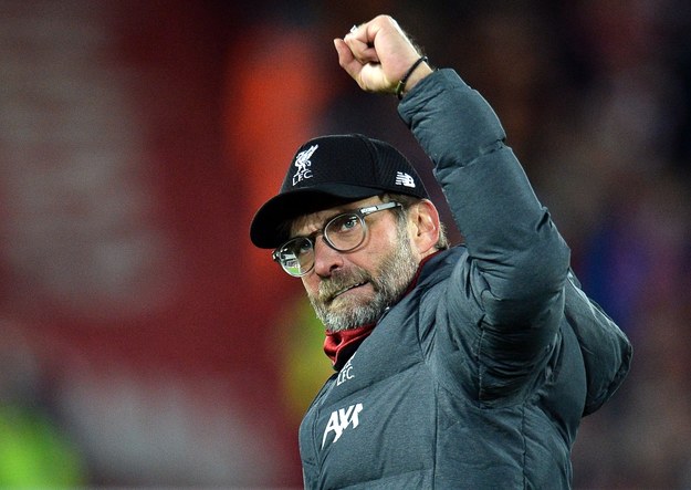 Jurgen Klopp cieszący się z triumfu /PETER POWELL   /PAP/EPA