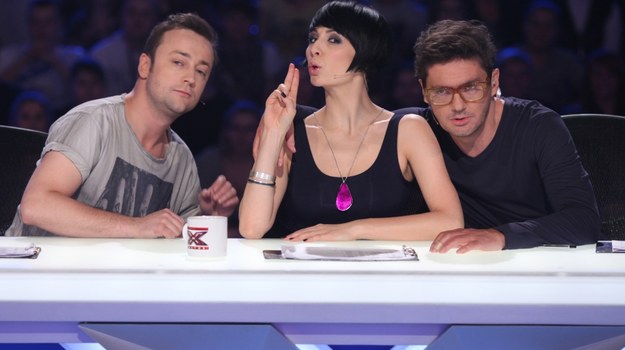"X Factor": Zdolne dziewczyny, dziwni panowie Jury "X Factor": Czesław Mozil, Tatiana Okupnik, Kuba Wojewódzki / /TVN
