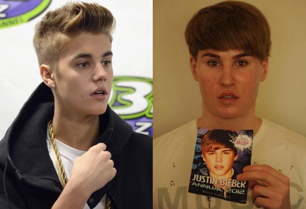 Justin Bieber (fot. Michael Kovac/Getty Images) i jego 33-letni sobowtór: Uderzające podobieństwo? /