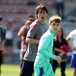 Justin Bieber na treningu FC Barcelona