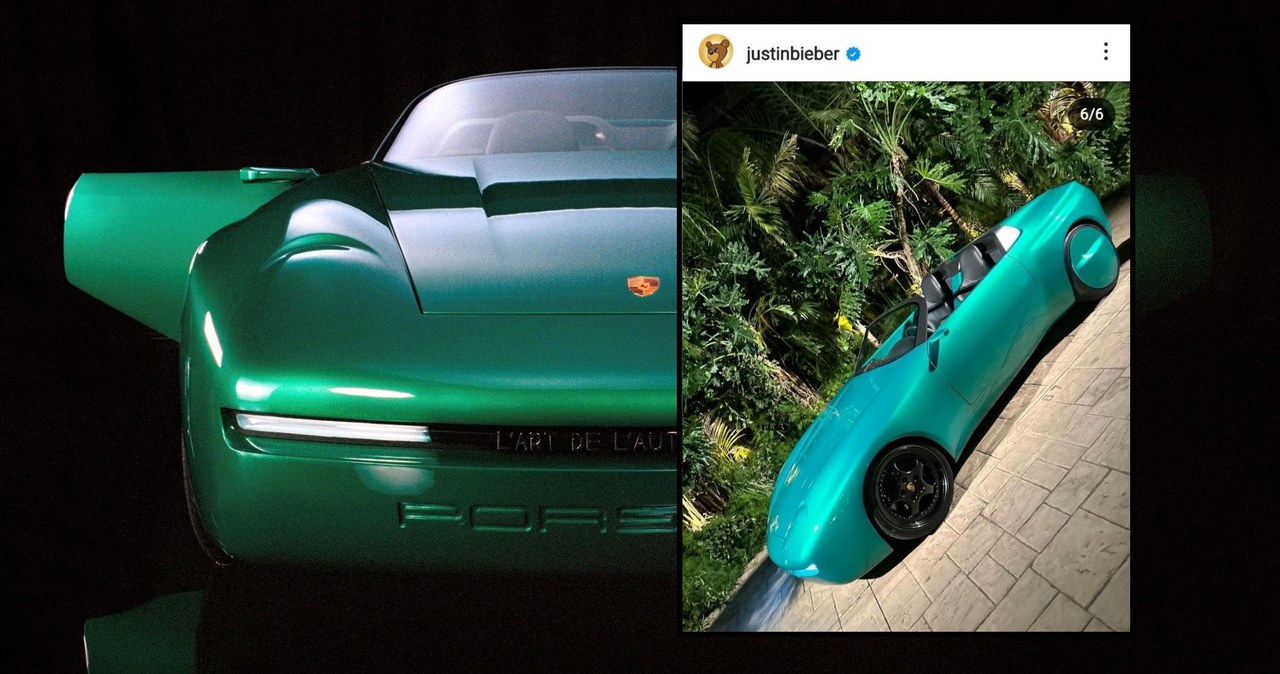 Justin Bieber udostępnił w mediach społecznościowych zdjęcie specjalnego Porsche. Pojawiły się głosy, że został jego nowym właścicielem. /Porsche Newsroom/ materiały prasowe/ justinbieber/ Instagram/ zrzut ekranu /