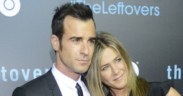 Justin Theroux i Jennifer Aniston /Tim Mosenfelder /Getty Images