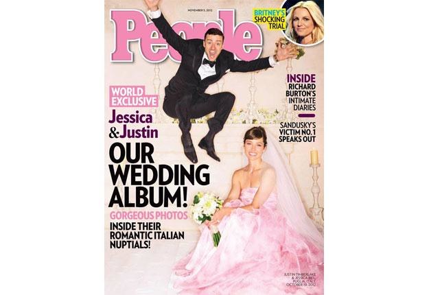 Justin Timberlake i Jessica Biel na okładce "People" /