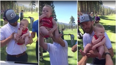 Justin Timberlake wziął na ręce cudze dziecko i "odśpiewał" "Króla Lwa"
