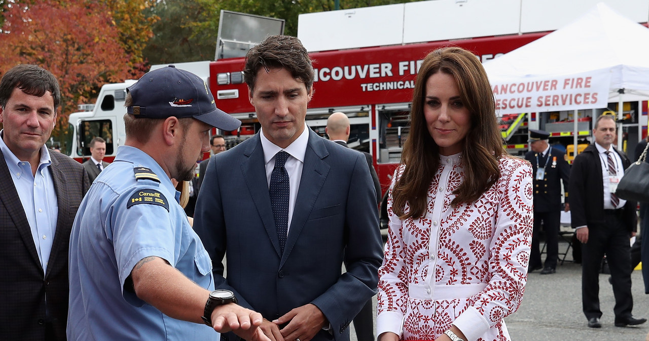 Justin Trudeau, na zdj. z księżną Kate /Chris Jackson /Getty Images