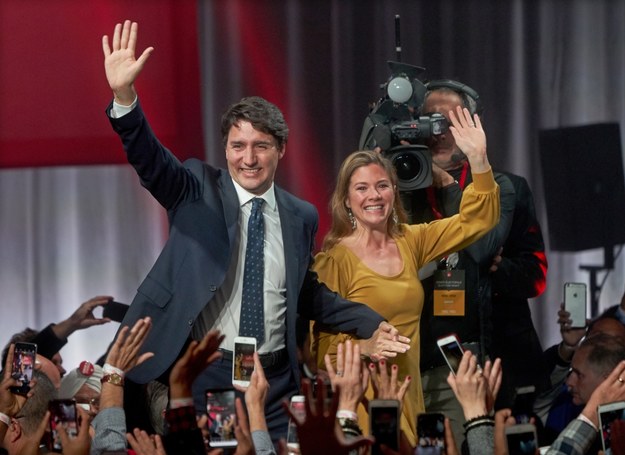 Justin Trudeau z żoną Sophie Gregoire Trudeau /VALERIE BLUM /PAP/EPA