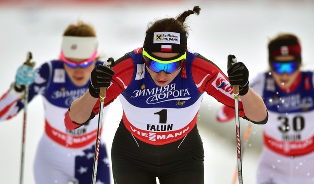 Justyna Kowalczyk na trasie w Falun /Hendrik Schmidt /PAP/EPA