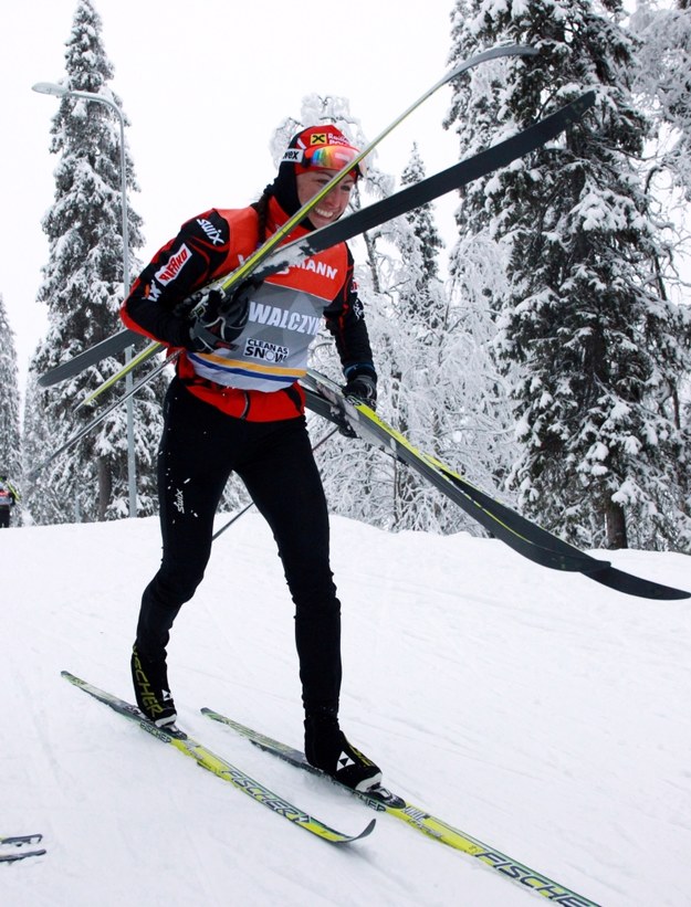 Justyna Kowalczyk podczas treningu w Kuusamo /Grzegorz Momot /PAP