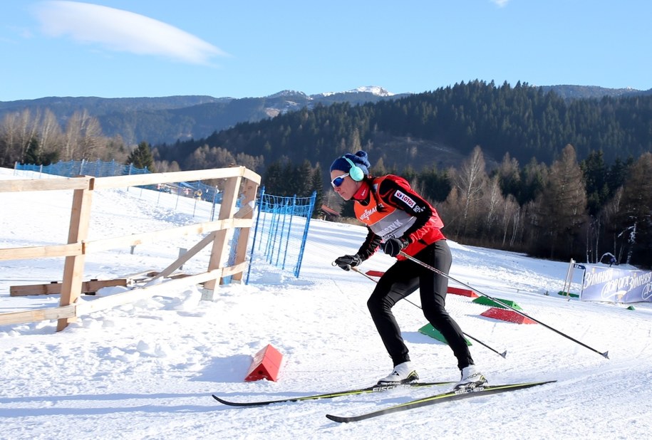 Justyna Kowalczyk podczas treningu we włoskim Val di Fiemme /Grzegorz Momot /PAP