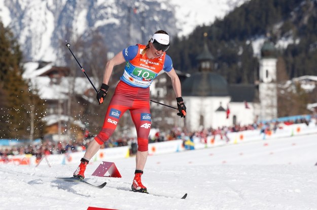 Justyna Kowalczyk w biegu sztafety 4x5 km na MŚ w narciarstwie klasycznym w austriackim Seefeld / 	Grzegorz Momot    /PAP