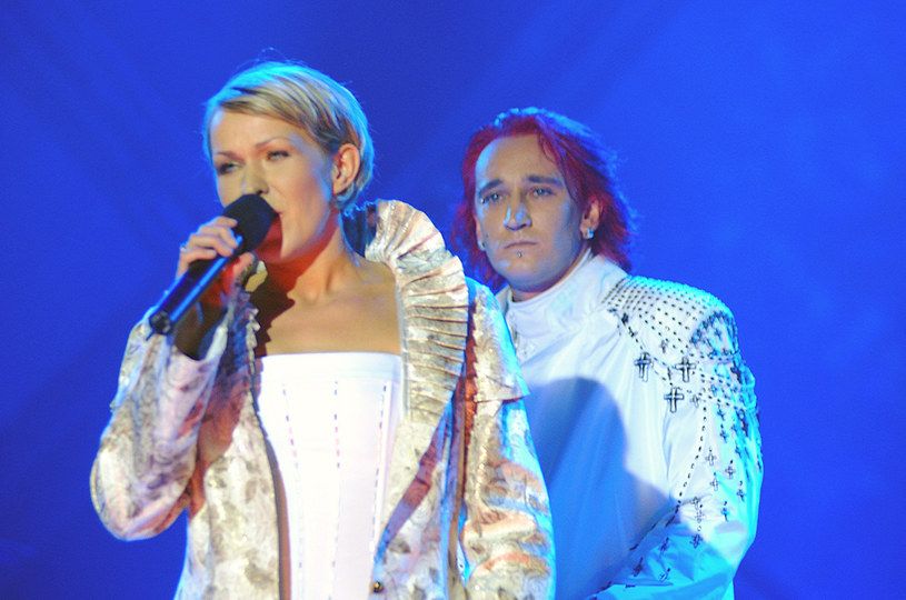 Justyna Majkowska i Michał Wiśniewski w 2003 r. /Prończyk /AKPA