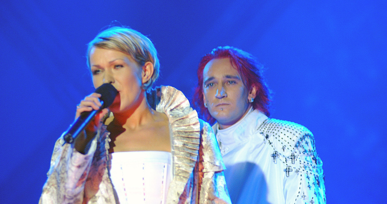 Justyna Majkowska i Michał Wiśniewski w 2003 r. /Prończyk /AKPA