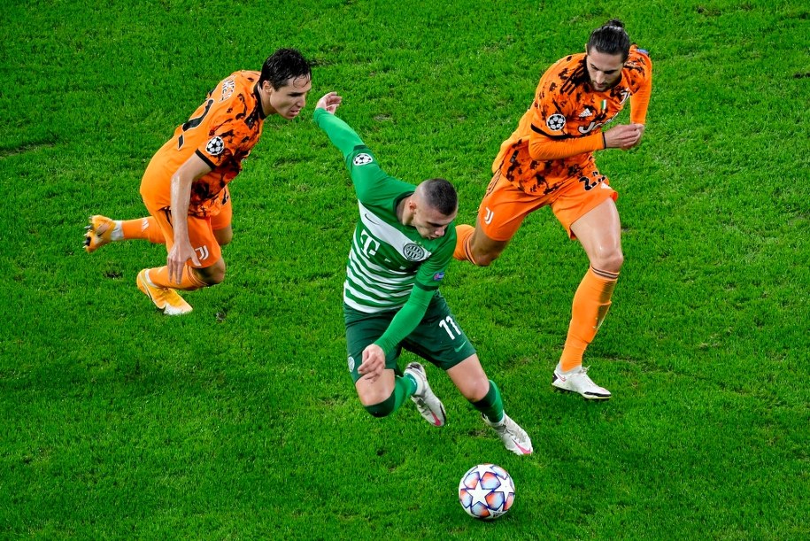 Juventus Turyn gładko wygrał z zespołem Ferencvarosi TC Budapeszt /ZSOLT CZEGLEDI /PAP/EPA