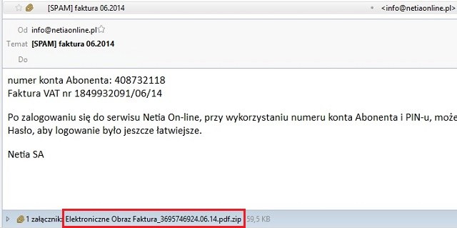 Już sama forma załącznika wskazuje na podejrzaną zawartość. /materiały prasowe