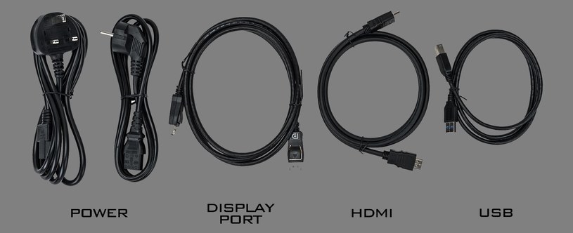 Kable sprzedawane wraz z monitorem /materiały prasowe