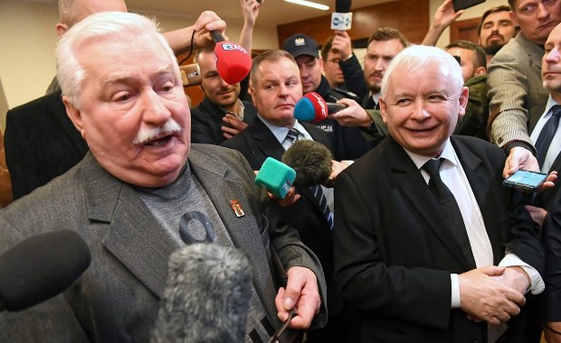 Kaczyński i Wałęsa w sądzie. Utarczki i złośliwości na korytarzu 
