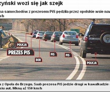 Kaczyński pędził 150 km/h!