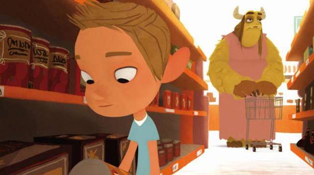 Kadr z animacji "The Little Boy and the Beast" /materiały prasowe
