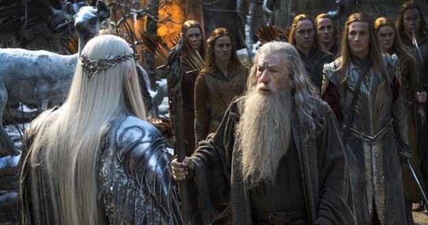 Kadr z filmu "Hobbit: Bitwa Pięciu Armii" /materiały prasowe