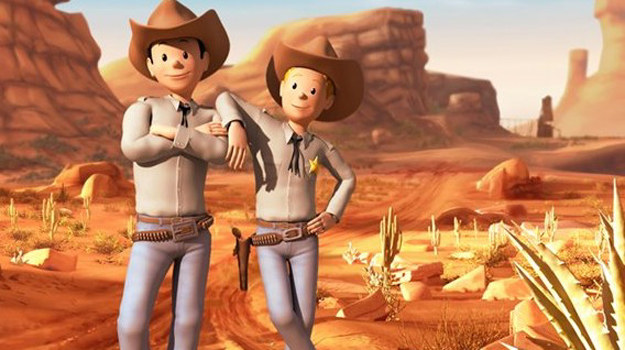 Kadr z filmu "Luke and Lucy: The Texas Rangers" Wima Biena i Marka Mertensa /materiały prasowe