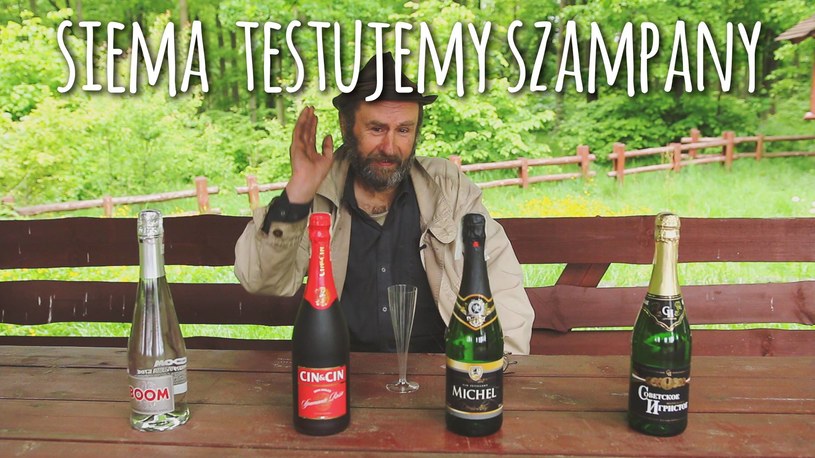 Kadr z planu podczas kręcenia testu szampanów /Facebook/Wieslawwszywka /materiały prasowe