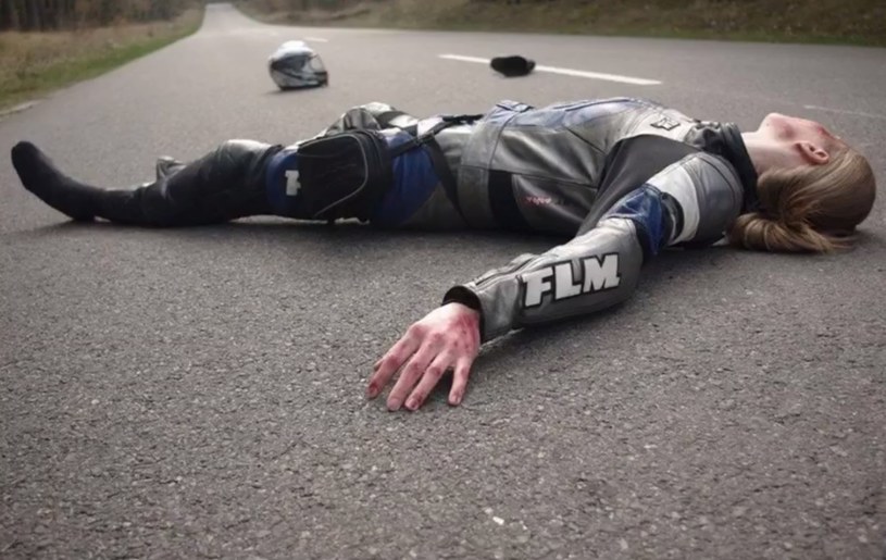 Kadr ze spotu promującego bezpieczeństwo motocyklistów... /Informacja prasowa
