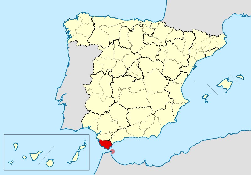 Kadyks znajduje się na południu Hiszpanii nieopodal Cieśniny Gibraltarskiej /Wikimedia Commons /domena publiczna
