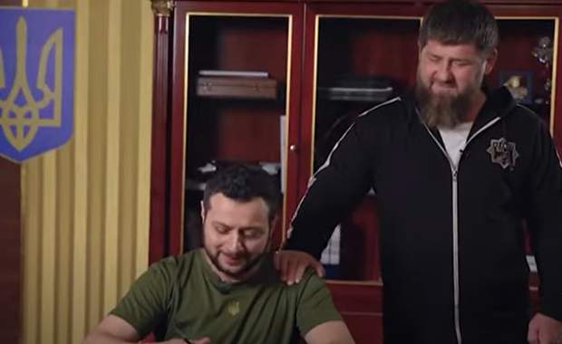 Kadyrow opublikował film z sobowtórem Zełenskiego ogłaszającym kapitulację