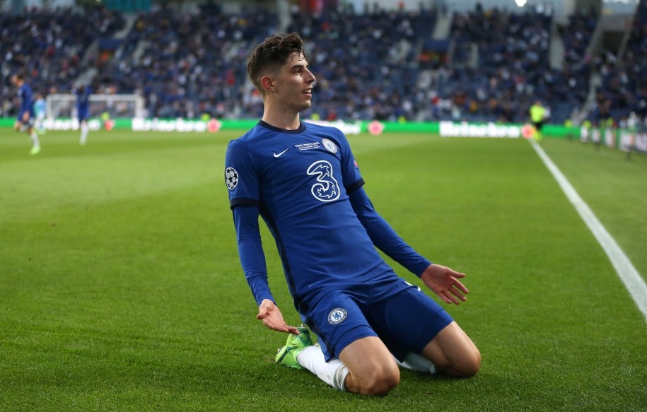 Kai Havertz z Chelsea Londyn był największą gwiazdą spotkania /Jose Coelho / POOL /PAP/EPA