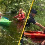 Kajakarze zaskoczeni przez policję. Zdjęcia z nietypowej kontroli obiegły internet