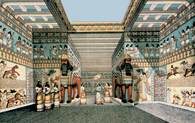 Kalchu, sala tronowa Aszur-nasir-pala II, rekonstrukcja wg A. H. Layarda /Encyklopedia Internautica
