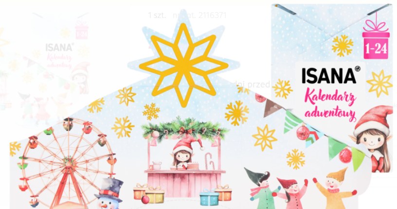 Kalendarz adwentowy Isana z maseczkami i płatkami pod oczy za 41,99 zł /Rossmann /INTERIA.PL
