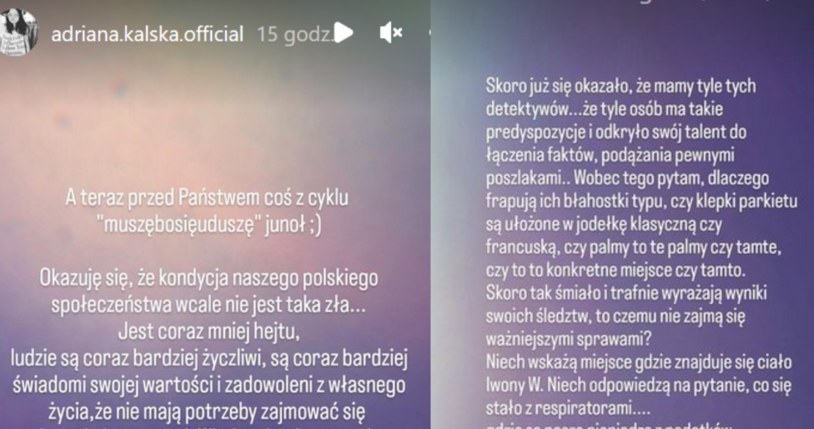 Kalska komentuje doniesienia na temat jej powrotu do Roznerskiego /Instagram