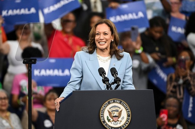 Kamala Harris na spotkaniu z wyborcami w Atlancie, 30.07.2024 r. /PAP/EPA/EDWARD M. PIO RODA /PAP