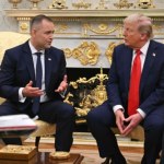 Kamera nagrała Trumpa i Nawrockiego razem. O tym mieli rozmawiać