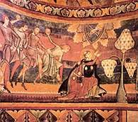 Kamienowanie św. Szczepana, fresk z XII w. /Encyklopedia Internautica