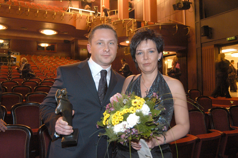 Kamil Durczok, Marianna Dufek-Durczok, 2002 rok /Warda /AKPA