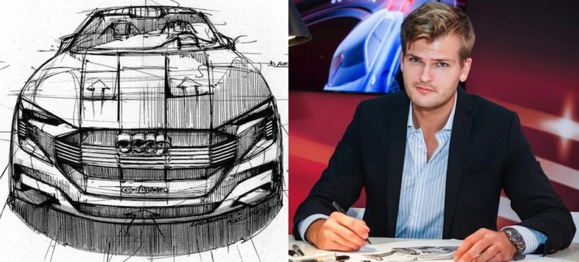 Kamil Łabanowicz i jego projekt Audi e-tron quattro /Informacja prasowa