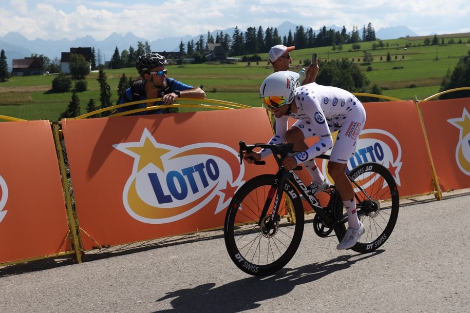 Kamil Małecki (Lotto Soudal) na trasie 6. etapu 79. Tour de Pologne /Grzegorz Momot /PAP